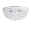 Plafonnier affleuré Elipse d’Elegant Designs en cristal - blanc