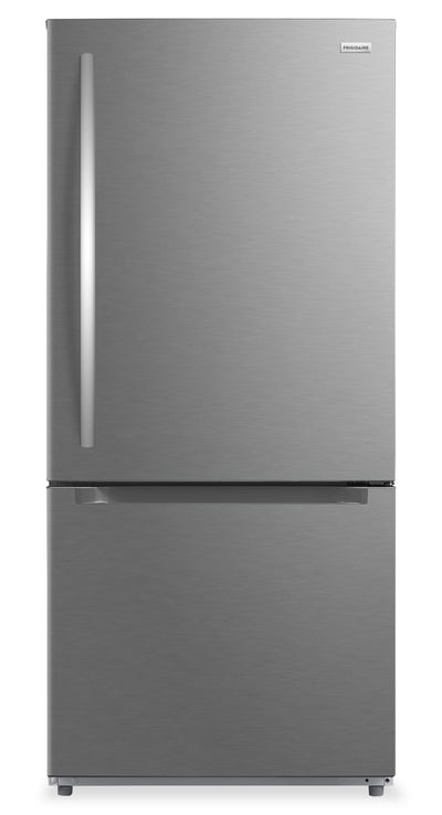 Frigidaire 29.5” 19 Cu. Ft. Bottom Freezer Refrigerator - Smudge-Proof Stainless Steel - FRBE1925AF | Réfrigérateur Frigidaire de 19 pi3 et de 29,5 po de profondeur à congélateur inférieur - acier inoxydable Smudge-ProofMD - FRBE1925AF