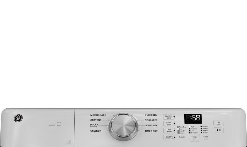 Sécheuse électrique GE de 7,8 pi3 avec cycle de désinfection - blanche - GFD35ESMYWW