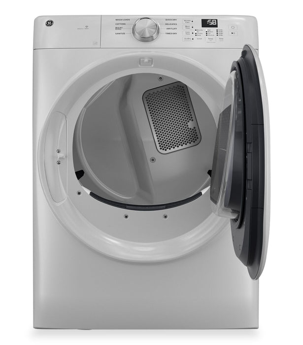 Sécheuse électrique GE de 7,8 pi3 avec cycle de désinfection - blanche - GFD35ESMYWW