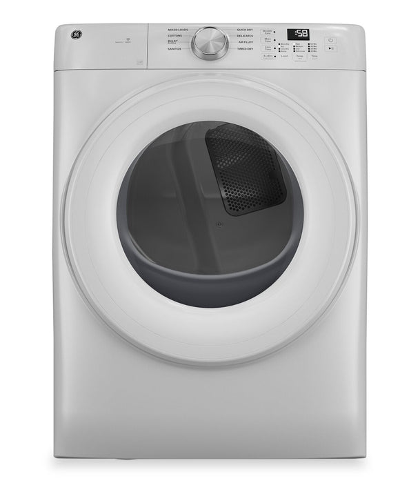 Sécheuse électrique GE de 7,8 pi3 avec cycle de désinfection - blanche - GFD35ESMYWW