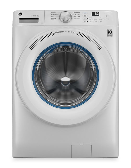 Laveuse GE à chargement frontal de 5,3 pi3 avec système de ventilation UltraFresh - blanche - GFW350SSYWW
