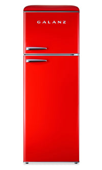  Réfrigérateur Galanz de 12 pi³ et de 23,7 po à congélateur supérieur - Rouge Hot Rod - GLR12TRDEFR