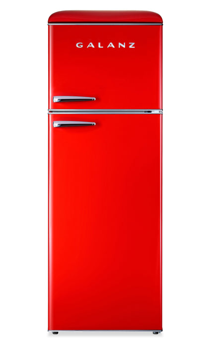 Réfrigérateur Galanz de 12 pi³ et de 23,7 po à congélateur supérieur - Rouge Hot Rod - GLR12TRDEFR