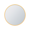 Miroir rond Arcus 36 po x 36 po fabriqué à la main - doré