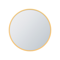 Miroir rond Arcus 36 po x 36 po fabriqué à la main - doré