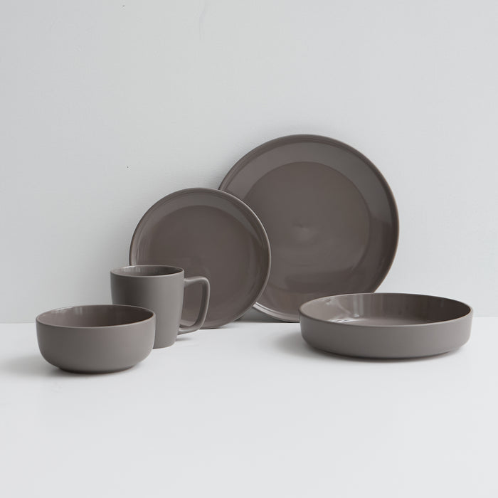 Ensemble de 4 Grandes Assiettes Gaia en Gres