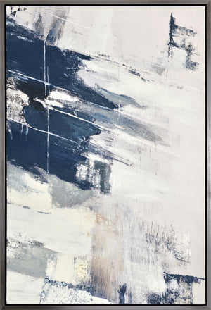 Peinture acrylique encadrée « Abstract » - 31,5 po x 47,5 po