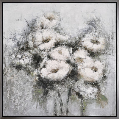 Bouquet of Flowers Framed Acrylic Painting - 35.5" x 35.5"|Peinture acrylique encadrée « Bouquet of Flowers » - 35,5 po x 35,5 po