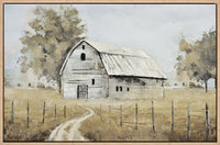 Peinture acrylique encadrée « Barn I » - 31,5 po x 47 po