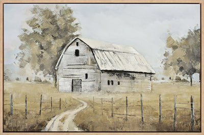 Barn I Framed Acrylic Painting - 31.5" x 47"|Peinture acrylique encadrée « Barn I » - 31,5 po x 47 po