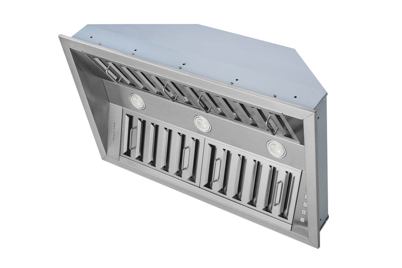 Hotte de cuisinière encastrée de style professionnel Hauslane de 46 po - IN-R300SS-46