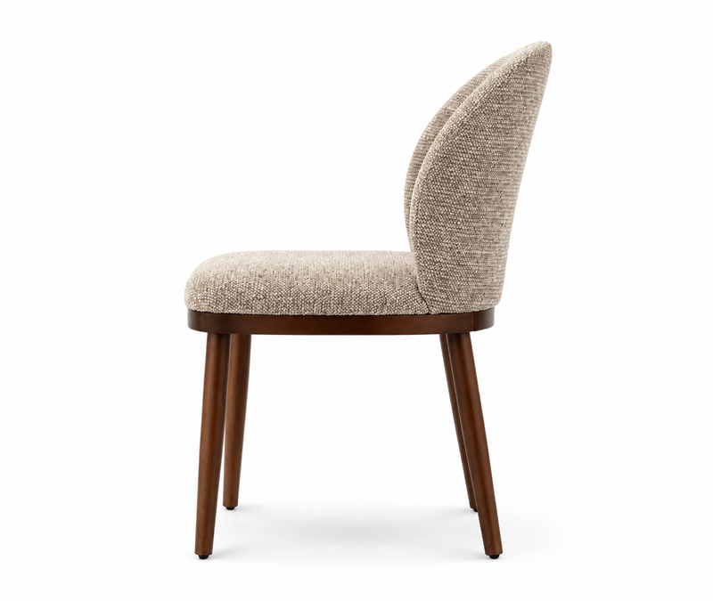 Chaise de salle à manger Ivy en tissu de polyester - taupe
