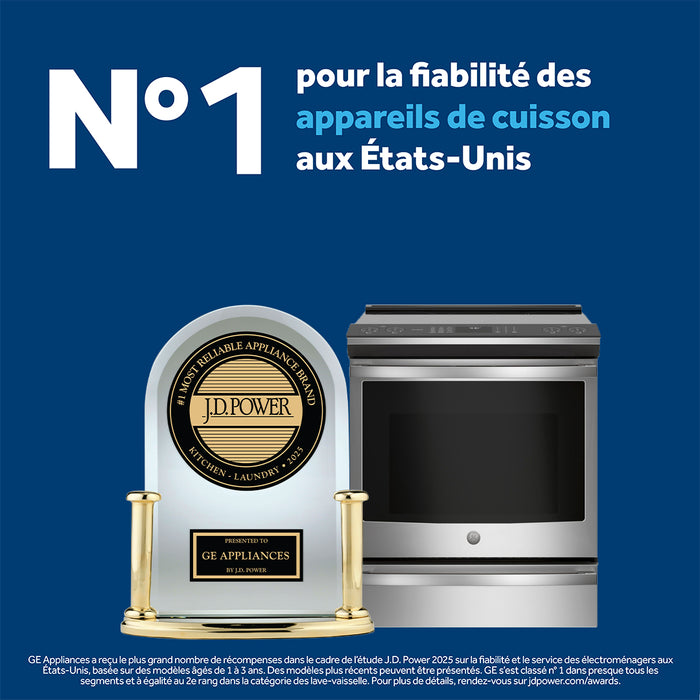 Cuisinière électrique GE de 5 pi³ avec nettoyage standard et 4 brûleurs - acier inoxydable - JCBS350SVSS