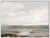 Toile décorative encadrée « Ocean » avec fioritures apposées à la main - 32 po x 42 po 