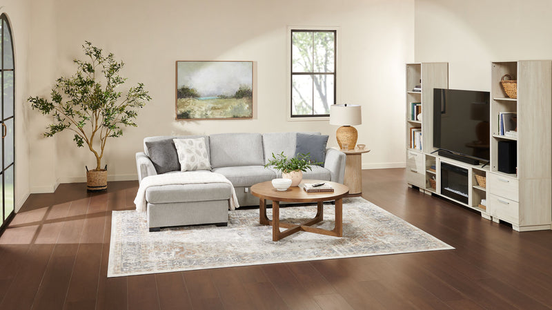Sofa sectionnel de gauche Vault 3 pièces avec fauteuil long de rangement et 2 fauteuils de rangement - gris