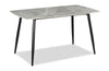 Arlo 5pc Dining Set with Table & 4 Charcoal Chairs, Sintered Stone & Metal, 55"W - Charcoal & Grey/Black | Ensemble de salle à manger Arlo 5 pièces en pierre frittée et métal avec table de 55 po (L) et 4 chaises anthracites - anthracite, gris et noir