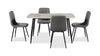 Ensemble de salle à manger Arlo 5 pièces en pierre frittée et métal avec table de 55 po (L) et 4 chaises anthracites - anthracite, gris et noir