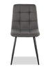 Arlo 5pc Dining Set with Table & 4 Charcoal Chairs, Sintered Stone & Metal, 55"W - Charcoal & Grey/Black | Ensemble de salle à manger Arlo 5 pièces en pierre frittée et métal avec table de 55 po (L) et 4 chaises anthracites - anthracite, gris et noir