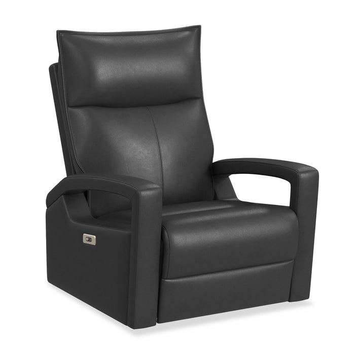 Fauteuil à inclinaison électrique Carlos de 31 po en cuir véritable de qualité supérieure avec coulissement et pivotement - gris