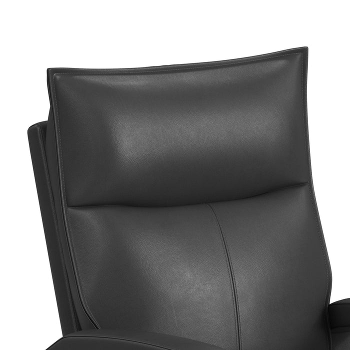 Fauteuil à inclinaison électrique Carlos de 31 po en cuir véritable de qualité supérieure avec coulissement et pivotement - gris