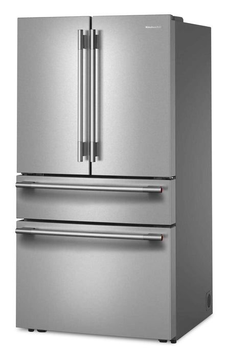 Réfrigérateur KitchenAid de 30 pi³ à portes françaises - acier inoxydable PrintShield - KRMF336SPS