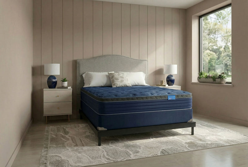 Ensemble matelas moyen à Euro-plateau Milano de Springwall pour grand lit