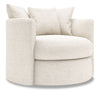 Fauteuil d’appoint pivotant personnalisable Nest de Sofa Lab de 36 po fabriqué au Canada en tissu - Chenille White 