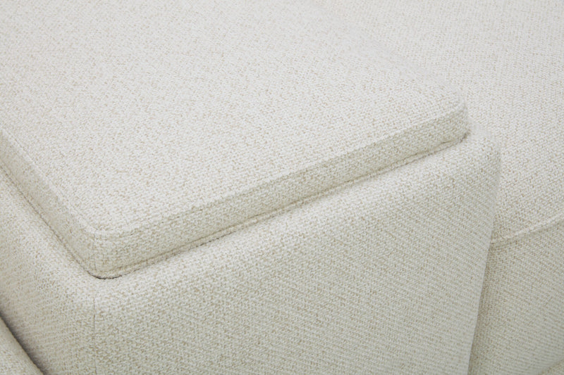 Sofa sectionnel Palisade de 6 pièces en tissu avec console de rangement à dessus relevable et coussins décoratifs - sable