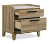 Sable Bedside 2-Drawer Nightstand, 24"W x 24"H - Light Brown | Table de nuit Sable de 24 po (L) x 24 po (H) à 2 tiroirs - brun clair