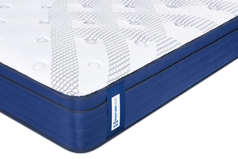 Matelas moyen à Euro-plateau Minden PosturepedicMD de série 1050 de Sealy pour très grand lit