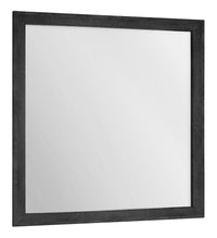 Miroir de commode de chambre à coucher Soren, à fixer au meuble ou à suspendre au mur - gris graphite