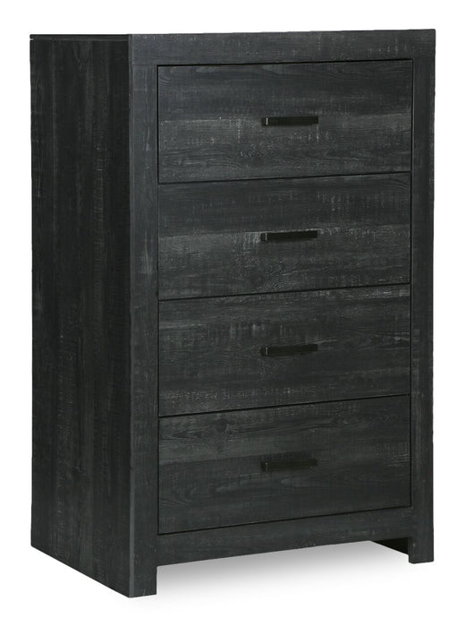 Commode verticale de chambre à coucher Soren de 32 po (L) x 45 po (H) à 4 tiroirs - gris graphite 