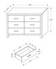 Soren Bedroom 6-Drawer Dresser, 59"W x 33"H - Graphite Grey | Commode de chambre à coucher Soren de 59 po (L) x 33 po (H) à 6 tiroirs - gris graphite