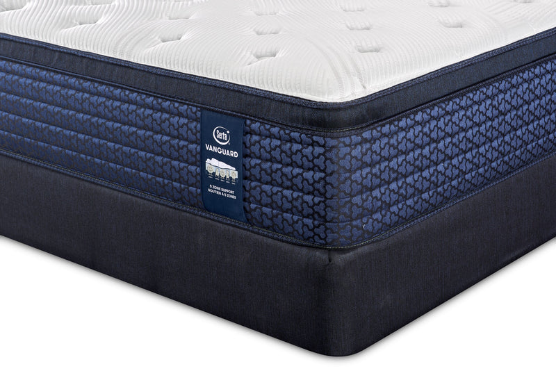 Ensemble matelas moyen à Euro-plateau Stonebridge Vanguard de Serta pour grand lit 