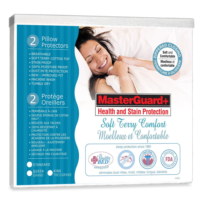 Protège-oreiller MasterguardMD Platinum Soft Terry pour grand lit, ensemble de 2