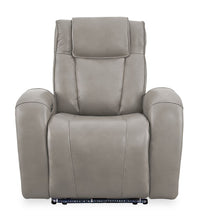 Fauteuil à inclinaison électrique Titan de Shaquille O’Neal Home de 42 po en cuir véritable avec confort Shaq-o-pedic - ardoise