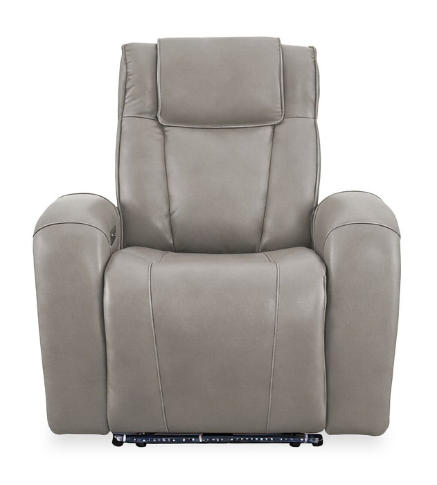 Fauteuil à inclinaison électrique Titan de Shaquille O’Neal Home de 42 po en cuir véritable avec confort Shaq-o-pedic - ardoise