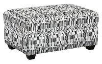 Pouf de rangement personnalisable Trunk de Sofa Lab de 39 po fabriqué au Canada en tissu - tissu décoratif Noir