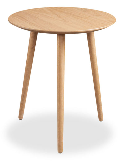 Viola 20" Modern Round End Table – Natural Oak | Table de bout ronde moderne Viola de 20 po - chêne naturel | VIONTETB