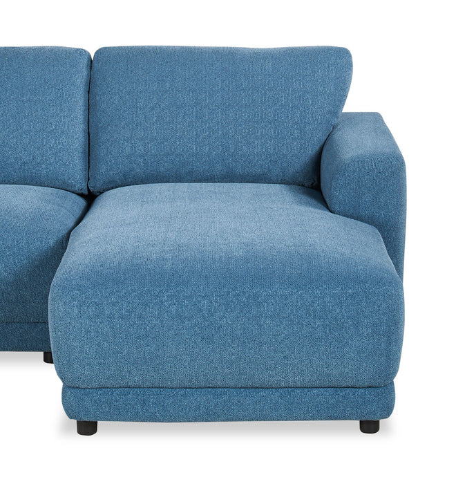 Sofa sectionnel modulaire en forme de U Voyage 4 pièces en tissu avec coussins de dossier amovibles - bleu