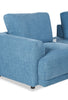 Voyage Modular 7-Piece Right-Facing Fabric Sectional with Console and Removable Back Cushions – Blue | Sofa sectionnel modulaire de droite Voyage 7 pièces en tissu avec console et coussins de dossier amovibles - bleu