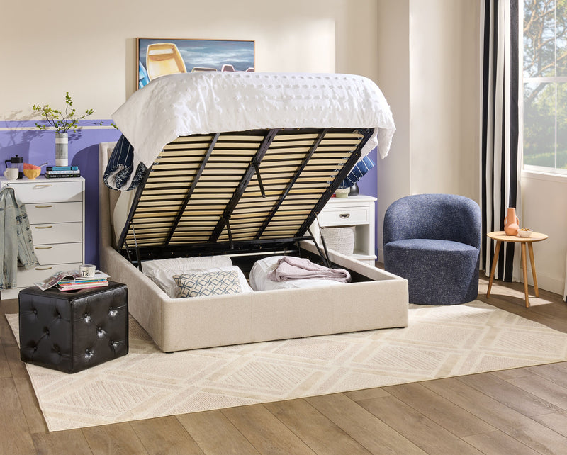 Fauteuil d’appoint Lexi de 28,35 po en tissu - bleu