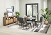 Arlo Dining Chair with Cushion Fabric Tufted Seat & Back, Metal – Charcoal | Chaise de salle à manger Arlo en métal avec siège et dossier coussinés capitonnés en tissu - anthracite