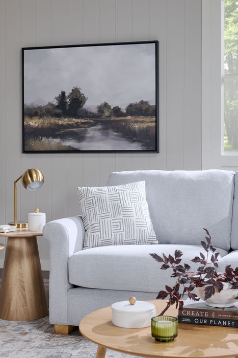 Sofa contemporain Finesse de 81 po en tissu de chenille - rain
