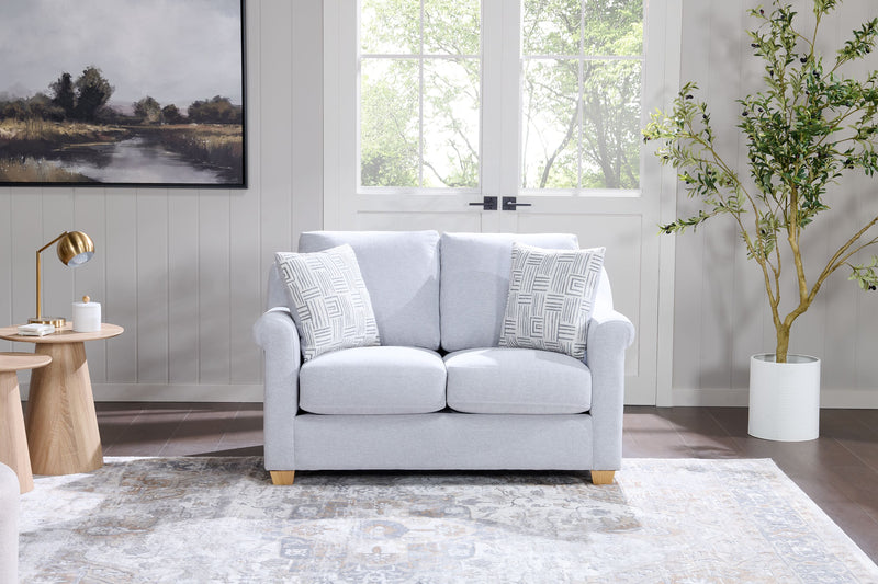 Causeuse contemporaine Finesse de 59 po en tissu de chenille - rain
