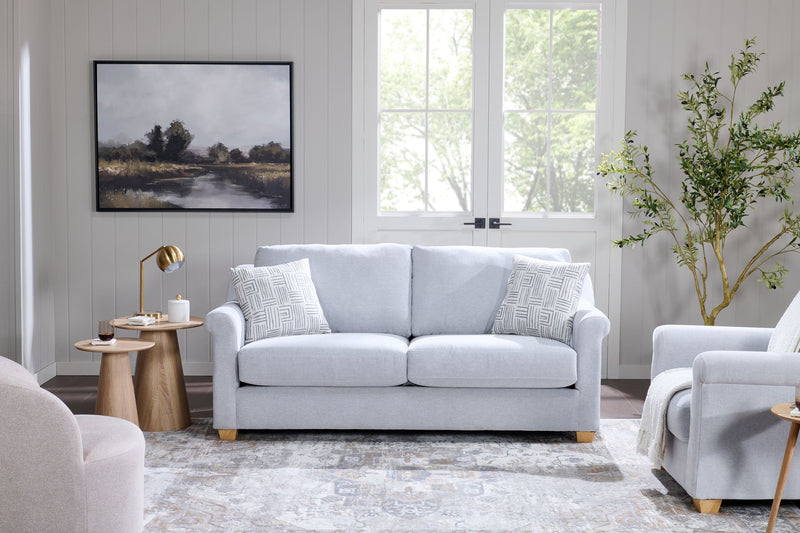 Sofa contemporain Finesse de 81 po en tissu de chenille - rain
