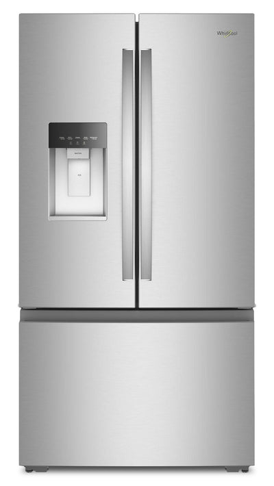 Whirlpool 36" 23.4 Cu. Ft. French Door Refrigerator - Fingerprint-Resistant Stainless Steel - WRFC5236RZ | Réfrigérateur Whirlpool de 23,4 pi3 et de 36 po à portes françaises - acier inoxydable résistant aux traces de doigts - WRFC5236RZ