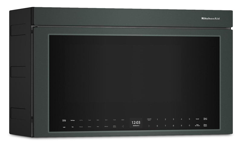 Four à micro-ondes à hotte intégrée intelligent multifonctionnel KitchenAid à installation affleurée - genièvre - YKMMF530PJP