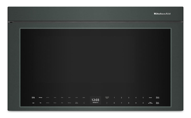 Four à micro-ondes à hotte intégrée intelligent multifonctionnel KitchenAid à installation affleurée - genièvre - YKMMF530PJP
